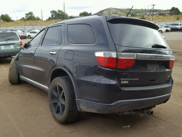 1C4RDHDG8DC674595 - 2013 DODGE DURANGO CR BLACK photo 3