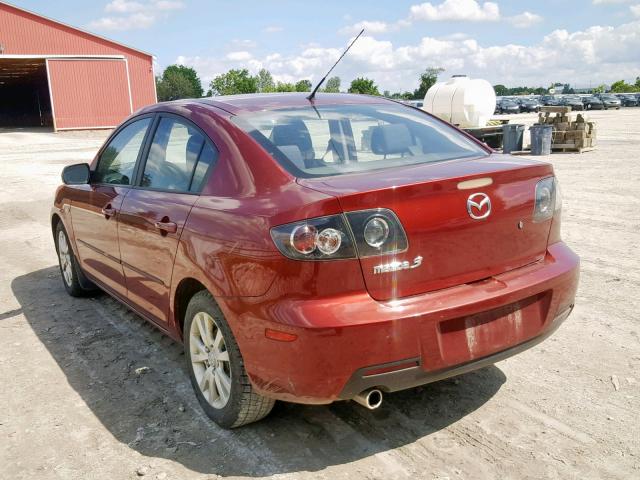 JM1BK32F181107134 - 2008 MAZDA 3 I BURGUNDY photo 3