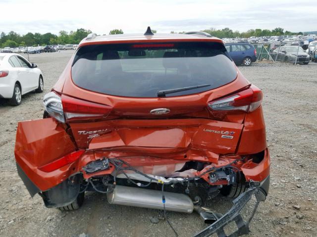 KM8J3CA20GU072554 - 2016 HYUNDAI TUCSON LIM ORANGE photo 9