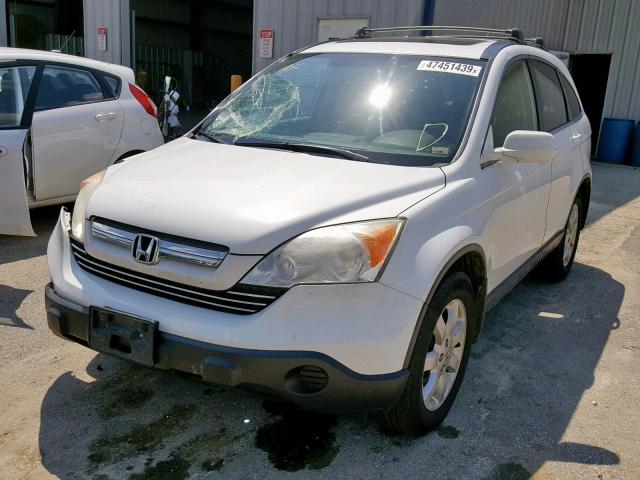 JHLRE48748C037678 - 2008 HONDA CR-V EXL WHITE photo 2