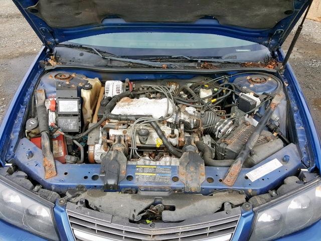 2G1WF52E159177631 - 2005 CHEVROLET IMPALA BLUE photo 7