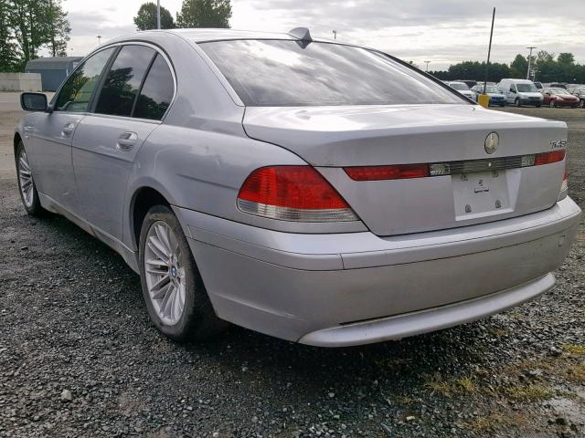 WBAGL63494DP70104 - 2004 BMW 745 I SILVER photo 3