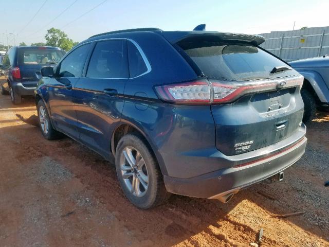 2FMPK4J88GBC06594 - 2016 FORD EDGE SEL BLUE photo 3