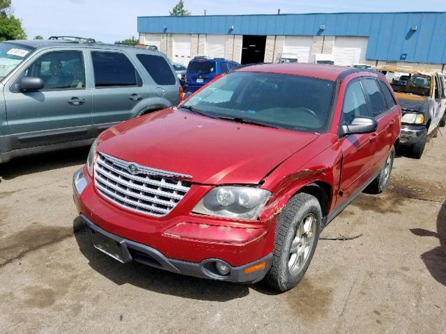 2C8GF68444R293760 - 2004 CHRYSLER PACIFICA RED photo 2