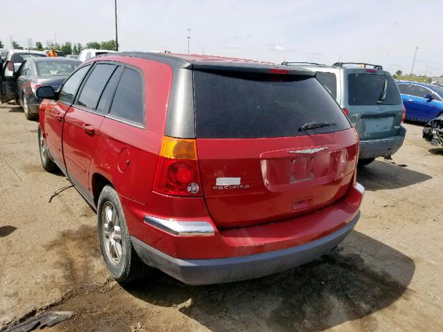 2C8GF68444R293760 - 2004 CHRYSLER PACIFICA RED photo 3