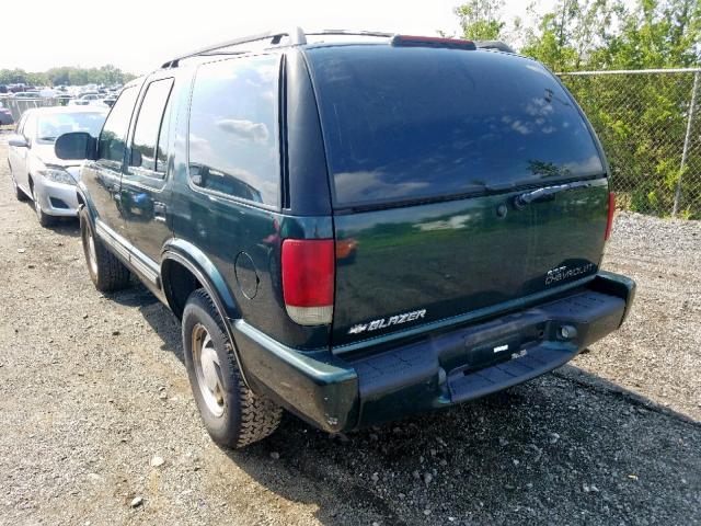 1GNDT13WX1K262099 - 2001 CHEVROLET BLAZER GREEN photo 3