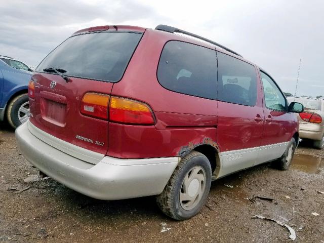 4T3ZF13C4YU171147 - 2000 TOYOTA SIENNA LE RED photo 4
