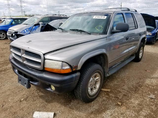 1B4HS28ZXYF171341 - 2000 DODGE DURANGO GRAY photo 2