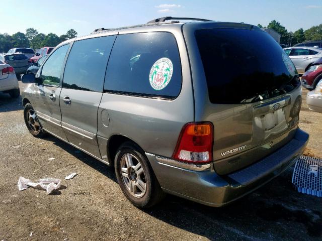 2FMZA52422BA07451 - 2002 FORD WINDSTAR S GREEN photo 3