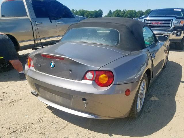 4USBT33544LS50834 - 2004 BMW Z4 2.5 GRAY photo 4