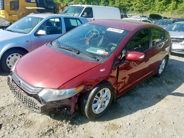 JHMZE2H77AS028176 - 2010 HONDA INSIGHT EX MAROON photo 2