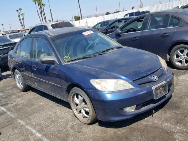 2HGES16674H599533 - 2004 HONDA CIVIC LX BLUE photo 1