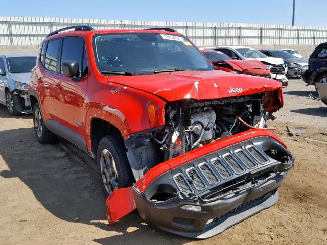 ZACCJBAB8HPG25774 - 2017 JEEP RENEGADE S RED photo 1