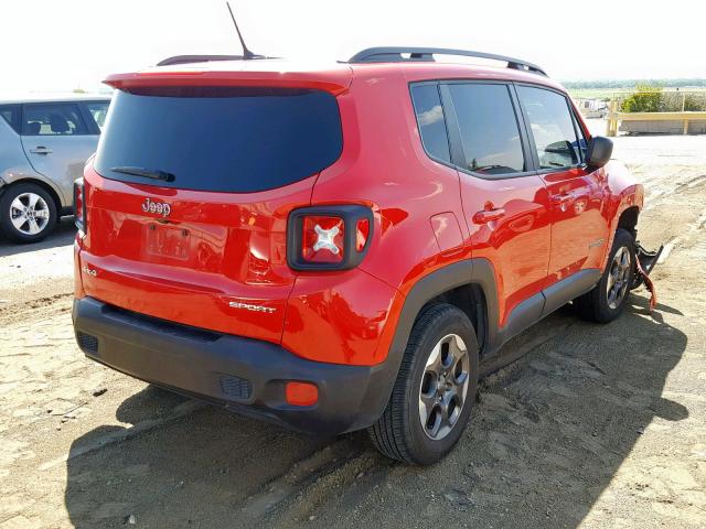 ZACCJBAB8HPG25774 - 2017 JEEP RENEGADE S RED photo 4
