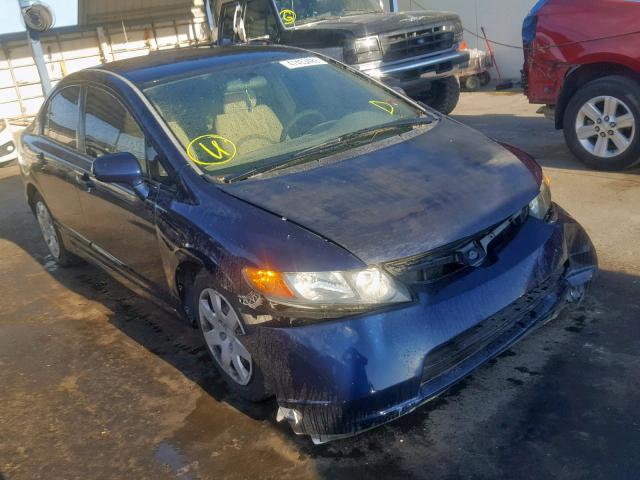 1HGFA15546L073589 - 2006 HONDA CIVIC LX BLUE photo 1