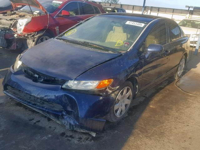 1HGFA15546L073589 - 2006 HONDA CIVIC LX BLUE photo 2