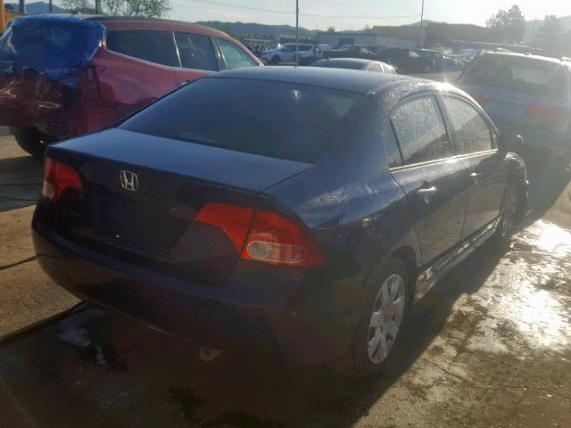 1HGFA15546L073589 - 2006 HONDA CIVIC LX BLUE photo 4