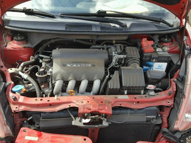 JHMGD38607S036880 - 2007 HONDA FIT S RED photo 7