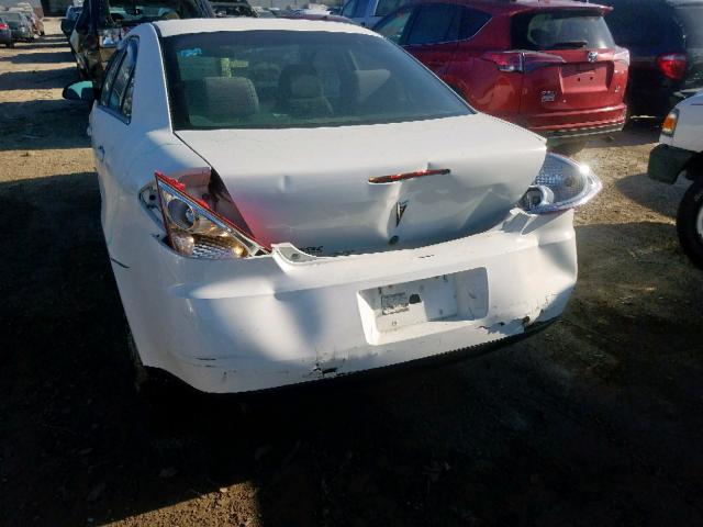 1G2ZF58B474176338 - 2007 PONTIAC G6 VALUE L WHITE photo 9