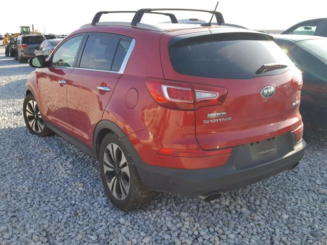 KNDPC3A68D7388926 - 2013 KIA SPORTAGE S RED photo 3