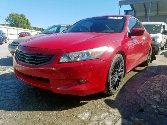 1HGCS22869A001796 - 2009 HONDA ACCORD EXL RED photo 2