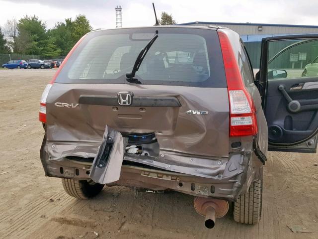 5J6RE4H38AL063288 - 2010 HONDA CR-V LX BROWN photo 9