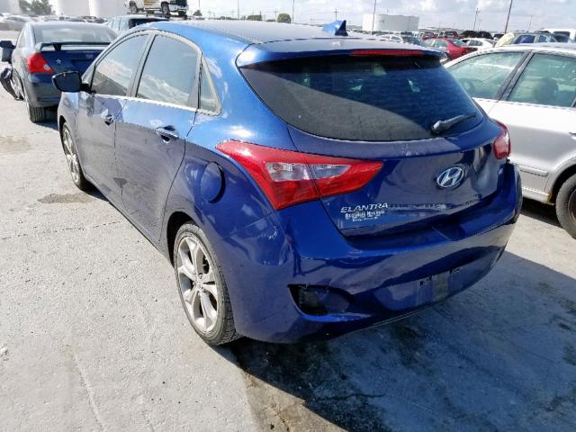 KMHD35LEXDU083878 - 2013 HYUNDAI ELANTRA GT BLUE photo 3