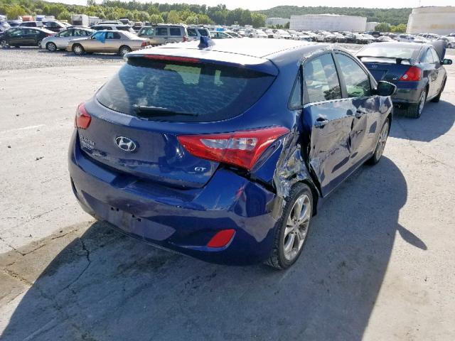 KMHD35LEXDU083878 - 2013 HYUNDAI ELANTRA GT BLUE photo 4