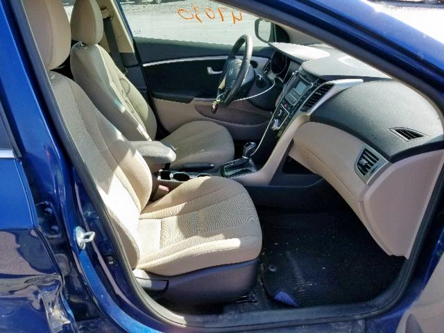 KMHD35LEXDU083878 - 2013 HYUNDAI ELANTRA GT BLUE photo 5