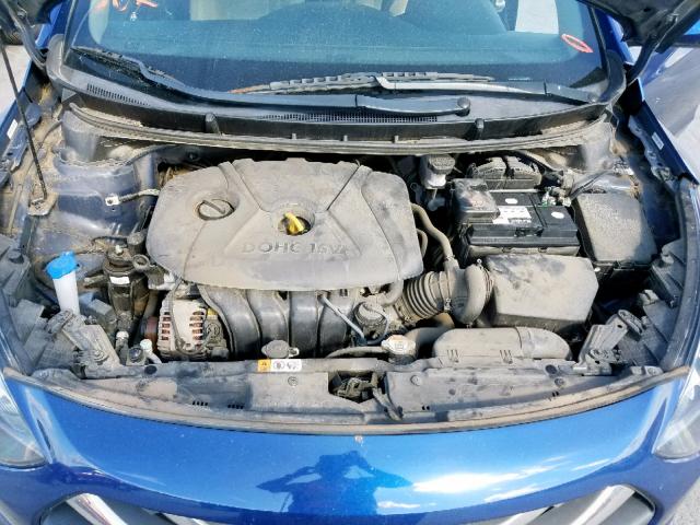 KMHD35LEXDU083878 - 2013 HYUNDAI ELANTRA GT BLUE photo 7