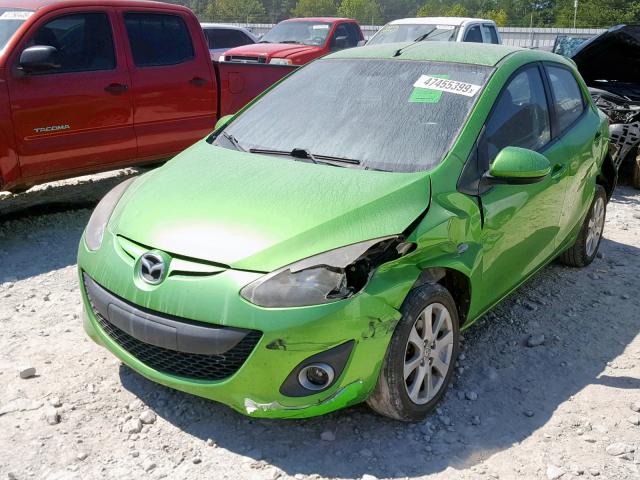 JM1DE1HY4B0126156 - 2011 MAZDA MAZDA2 GREEN photo 2