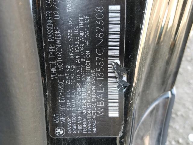 WBAEK13557CN82308 - 2007 BMW 650 I BLACK photo 10