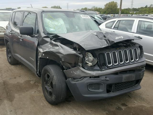 ZACCJAAT1GPD04404 - 2016 JEEP RENEGADE S GRAY photo 1