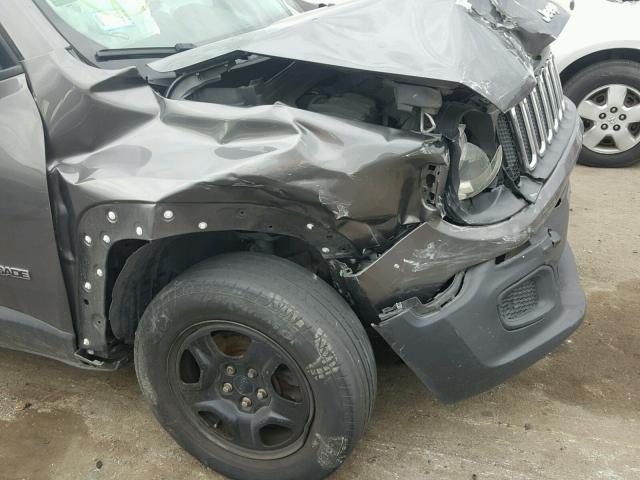 ZACCJAAT1GPD04404 - 2016 JEEP RENEGADE S 灰色 照片 9