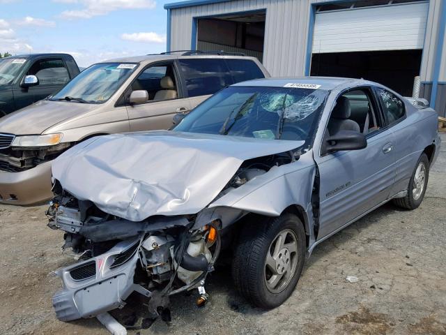 1G2NE12E3XM821333 - 1999 PONTIAC GRAND AM S SILVER photo 2