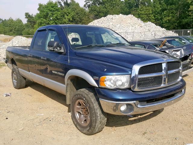 1D7KU28D24J189255 - 2004 DODGE RAM 2500 S Կապույտ լուսանկար 1