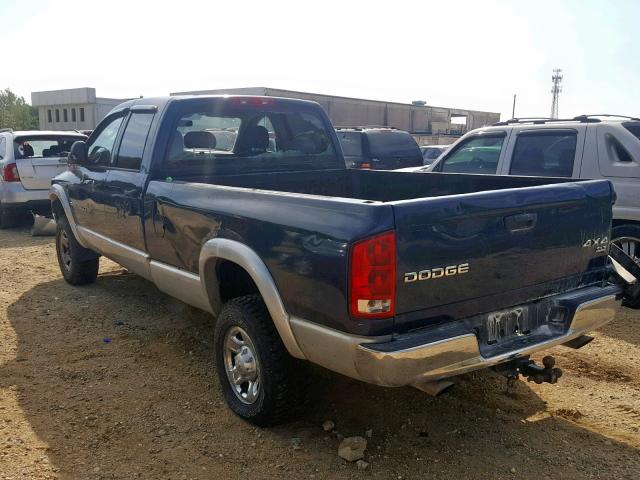 1D7KU28D24J189255 - 2004 DODGE RAM 2500 S Կապույտ լուսանկար 3