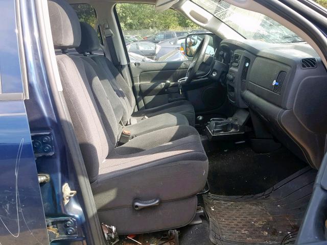 1D7KU28D24J189255 - 2004 DODGE RAM 2500 S Կապույտ լուսանկար 5