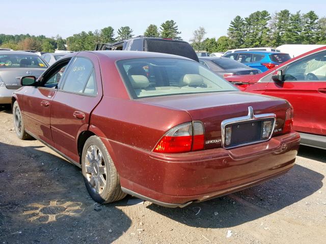 1LNHM87A43Y687554 - 2003 LINCOLN LS BURGUNDY photo 3