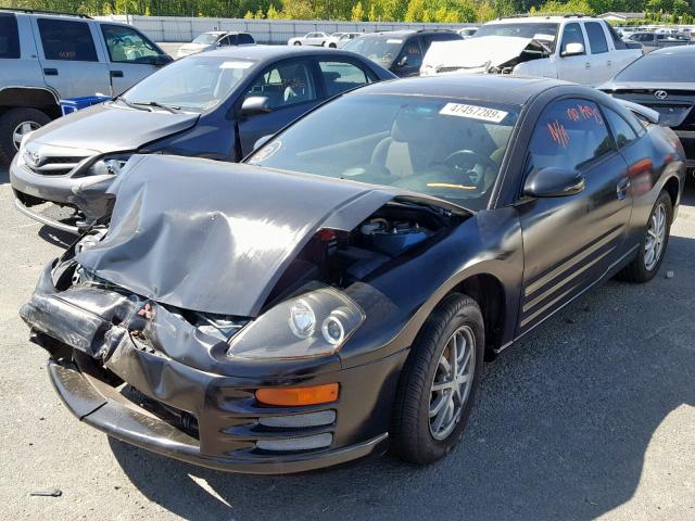 4A3AC44G01E084249 - 2001 MITSUBISHI ECLIPSE GS BLACK photo 2