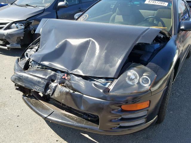 4A3AC44G01E084249 - 2001 MITSUBISHI ECLIPSE GS BLACK photo 9