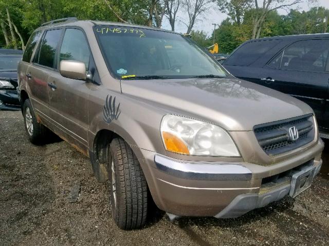 2HKYF18503H604162 - 2003 HONDA PILOT EXL GOLD photo 1