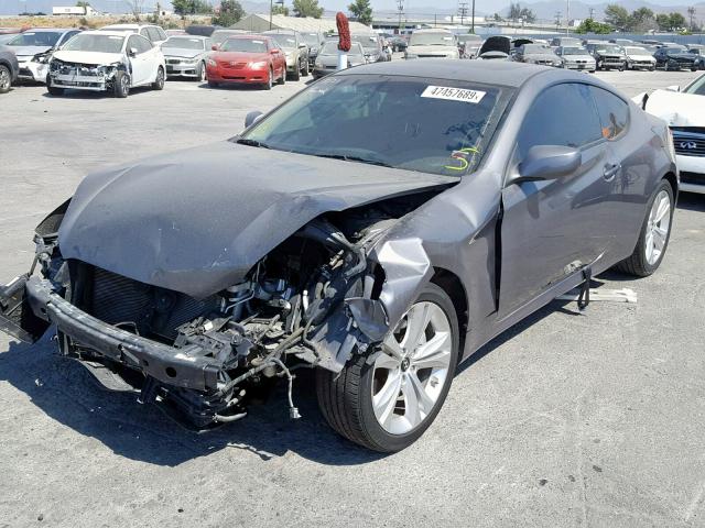 KMHHT6KD9BU065059 - 2011 HYUNDAI GENESIS CO GRAY photo 2