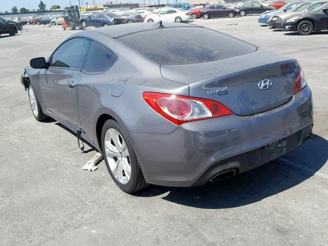 KMHHT6KD9BU065059 - 2011 HYUNDAI GENESIS CO GRAY photo 3