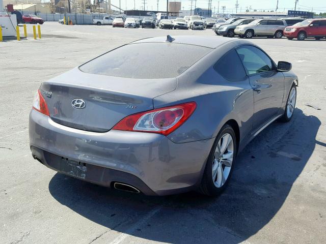 KMHHT6KD9BU065059 - 2011 HYUNDAI GENESIS CO GRAY photo 4