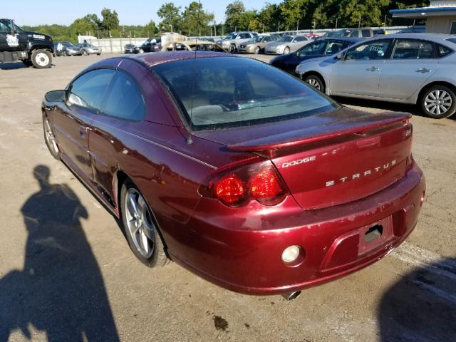 4B3AG52H93E164161 - 2003 DODGE STRATUS R/ RED photo 3