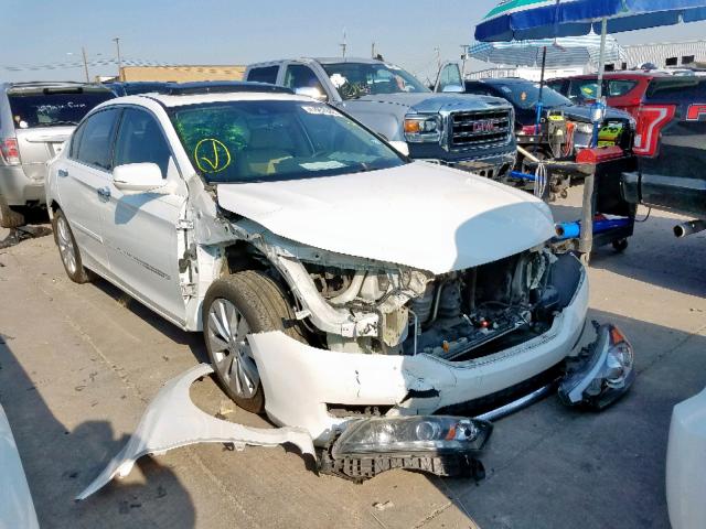 1HGCR3F84EA001835 - 2014 HONDA ACCORD EXL WHITE photo 1