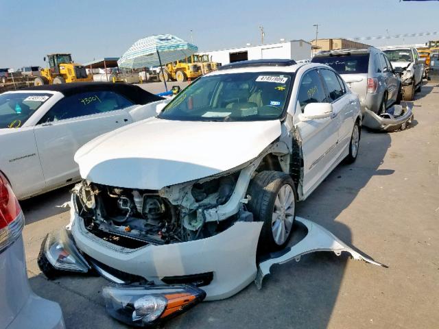 1HGCR3F84EA001835 - 2014 HONDA ACCORD EXL WHITE photo 2