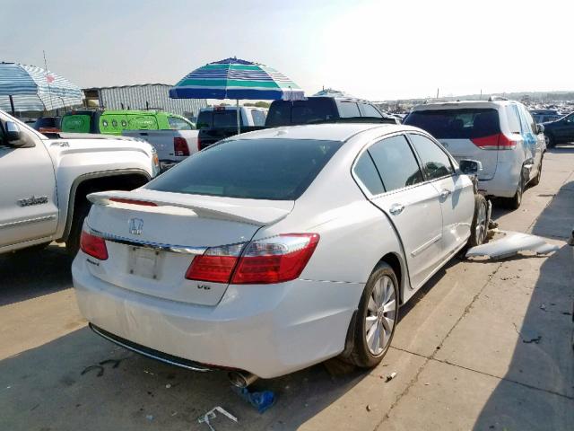 1HGCR3F84EA001835 - 2014 HONDA ACCORD EXL WHITE photo 4