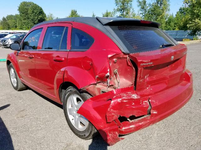 1B3HB48A59D144183 - 2009 DODGE CALIBER SX RED photo 3